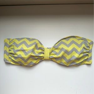VS Pink Yellow Grey Chevron Bikini Top